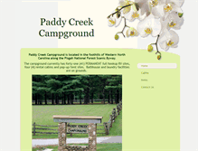 Tablet Screenshot of paddycreekcamping.com